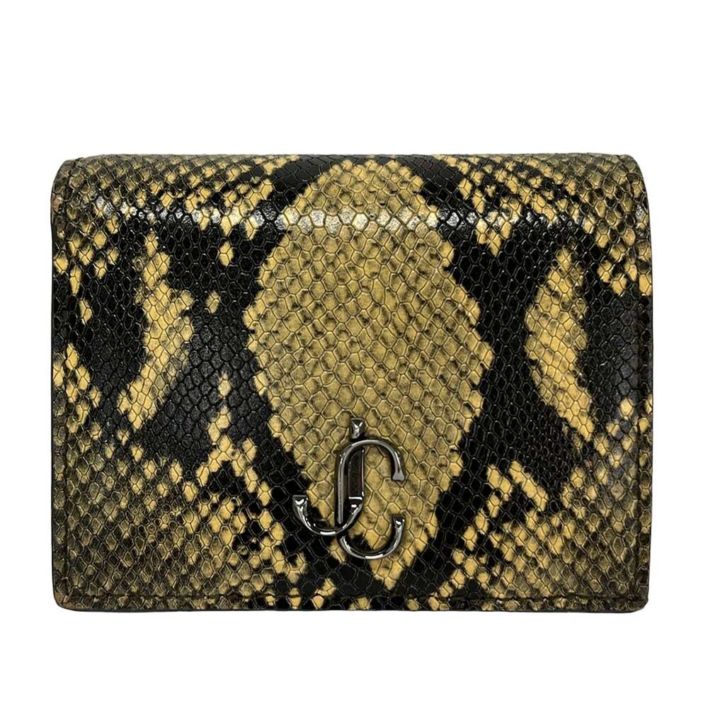 Jimmy Choo Bifold Wallet Beige Black